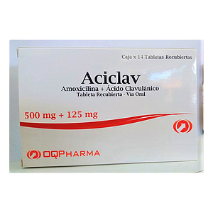 ACICLAV 500mg+125mg TABLETA