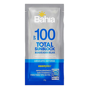 BLOQUEADOR BAHIA TOTAL SUNBLOCK TOTAL SPF 100 - Sachet x10g
