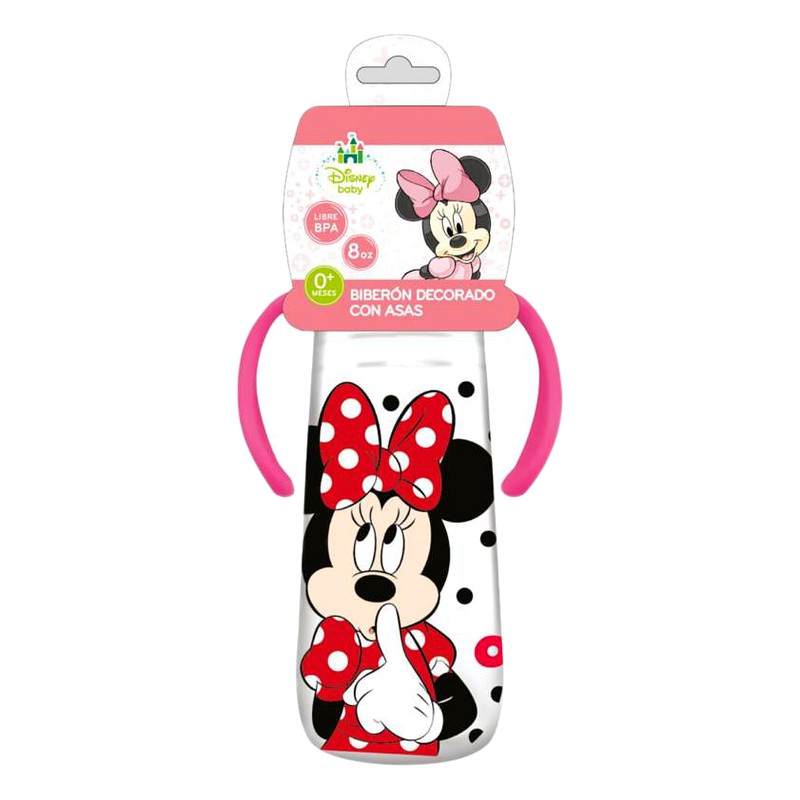 BIBERON CON ASAS TUINIES DECORADO MINNIE MOUSE - Frasco 8 ONZ.