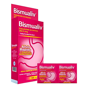 BISMUALIV 262.5mg TABLETA MASTICABLE - Sobre x2