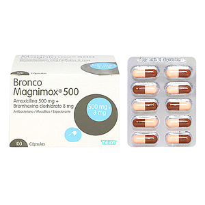 BRONCO MAGNIMOX 500mg/8mg CÁPSULA