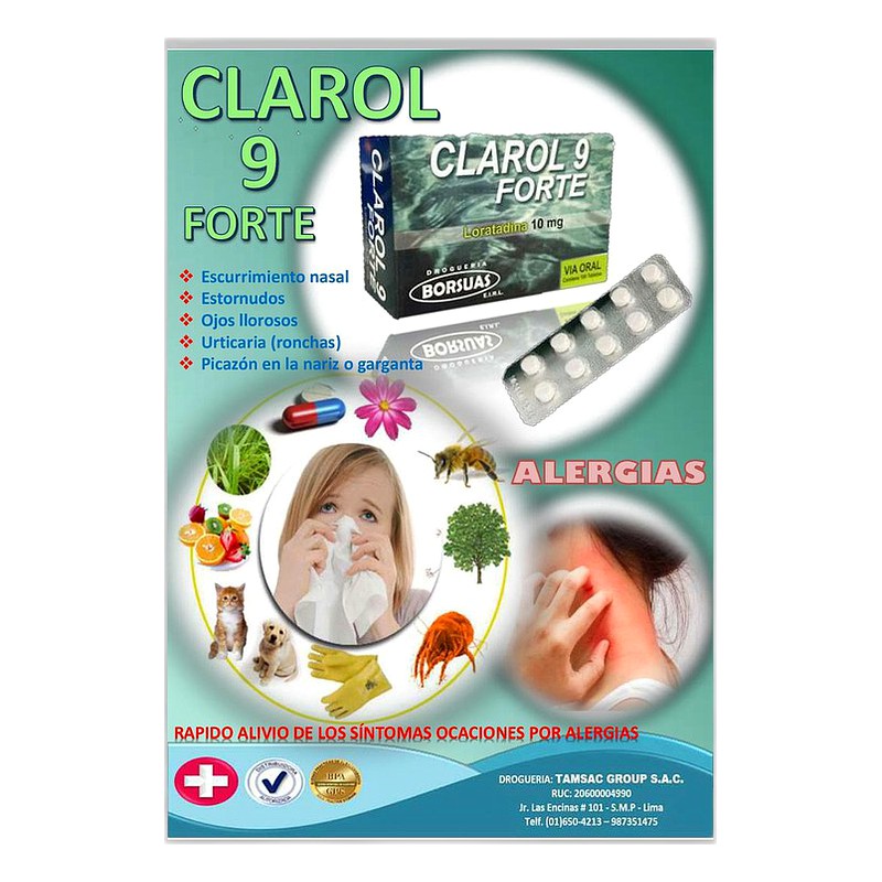 CLAROL 9 FORTE  TABLETA