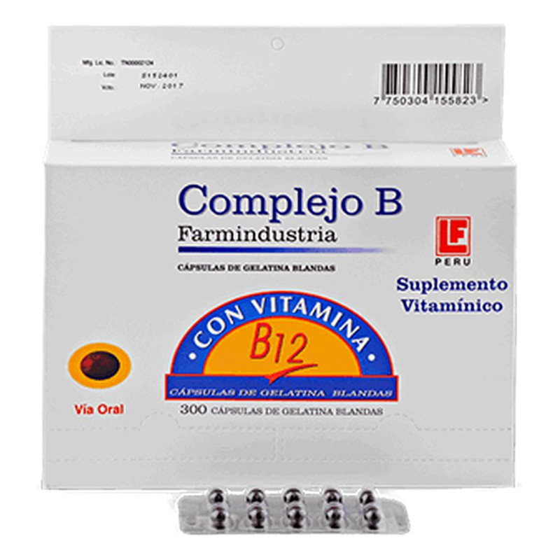 COMPLEJO B +B12 CÁPSULAS DE GELATINA BLANDAS