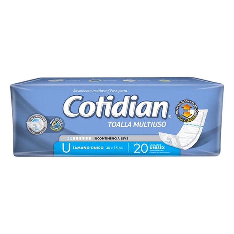COTIDIAN PRACTIPAÑAL PAQUETE X 20 UND.