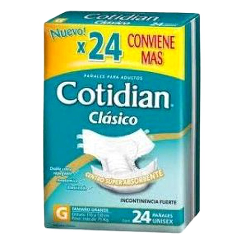 COTIDIAN TALLA G X PAQUETE X 24 UND.