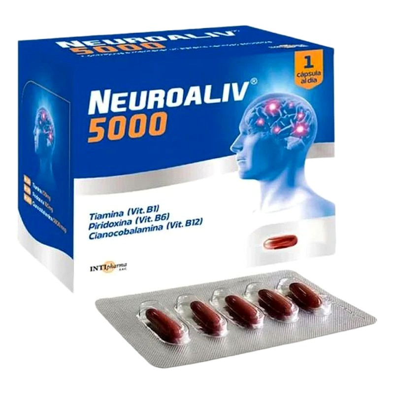NEUROALIV 5000 B1,B6,B12 Cápsula Blanda