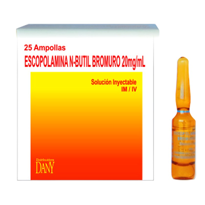 ESCOPOLAMINA N-BUTIL BROMURO 20mg/ml AMPOLLA