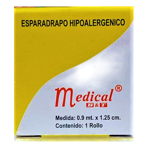 ESPARADRAPO HIPOALERGENICO/POROSO 0.9mt x 1.25cm