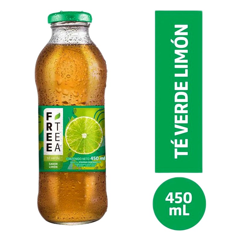 FREE TEA - TÉ VERDE LIMON X 450mL