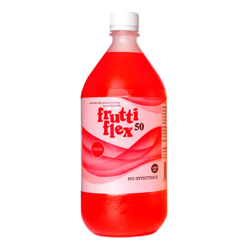 FRUTTI FLEX 50 Solución Uso Oral Sabor Fresa - Frasco 1000ml