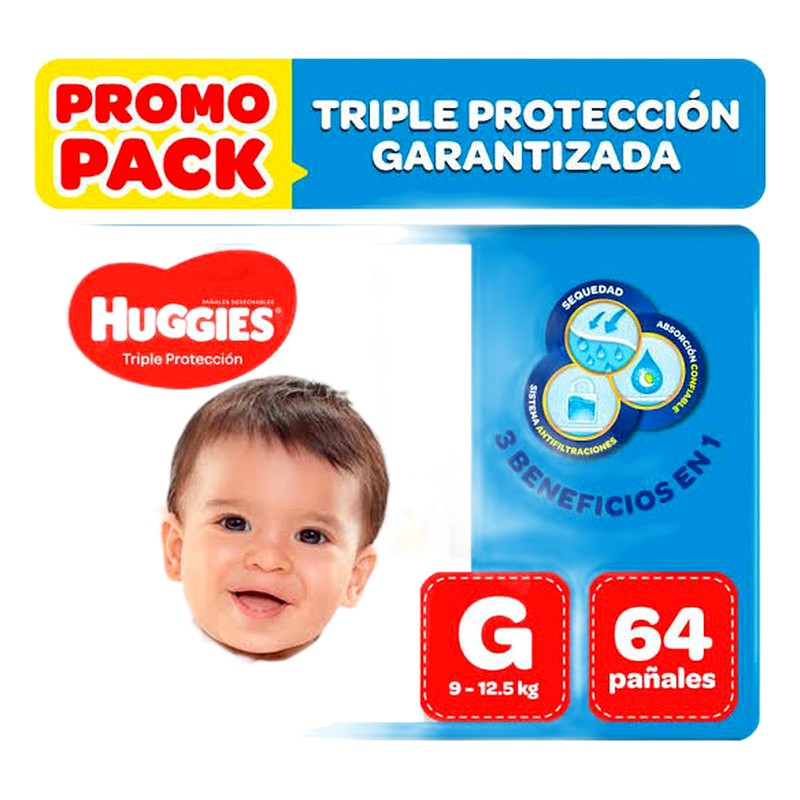 HUGGIES TRIPLE ACCION G/64