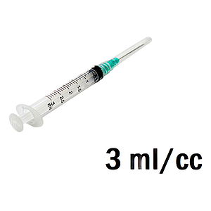 JERINGA DESCARTABLE 3ml/cc + Aguja 21G x 1½