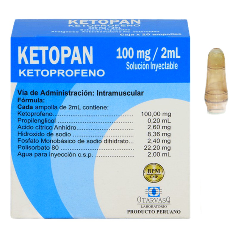 KETOPAN 100mg/5mL Solución Inyectable