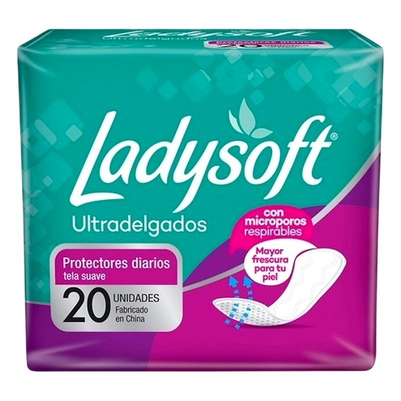 LADYSOFT ULTRADELGADAS (Protectores Diarios Tela Suave) x20 Und.