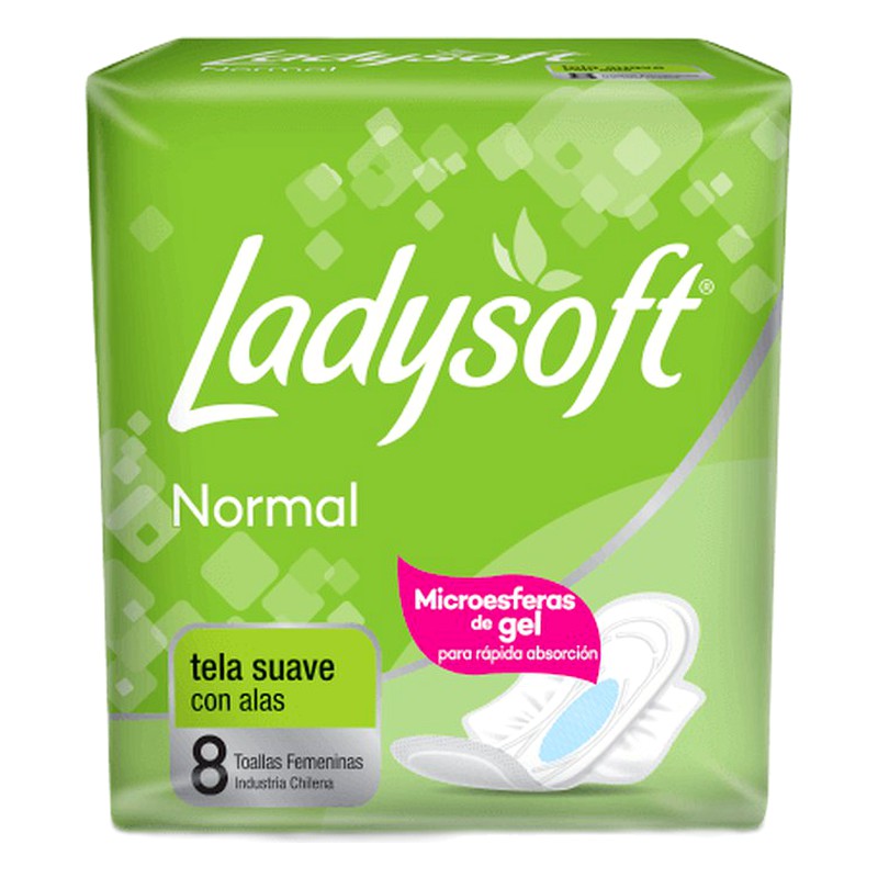 LADYSOFT NORMAL (Tela Suave con Alas) x10 Und.