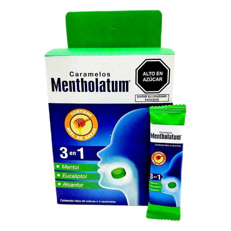 MENTHOLATUM CARAMELOS 3en1- Sobre x4