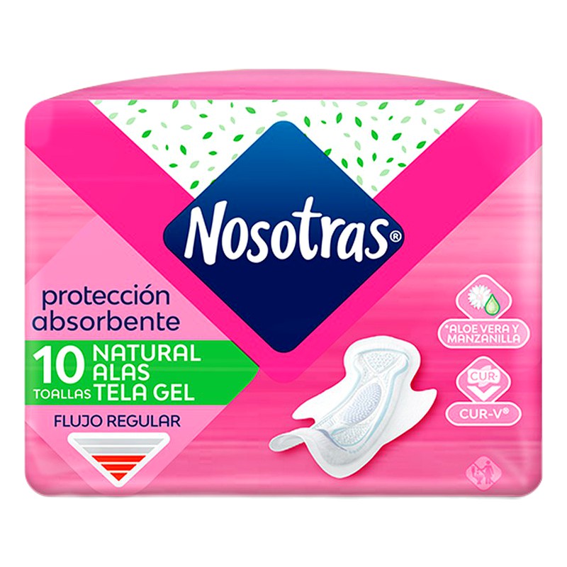 NOSOTRAS NATURAL (Alas Tela Gel) x10 Und.