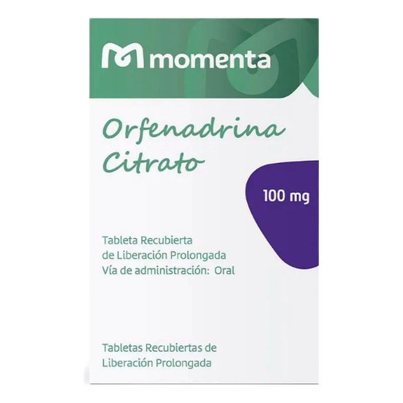 ORFENADRINA CITRATO 100mg TABLETA