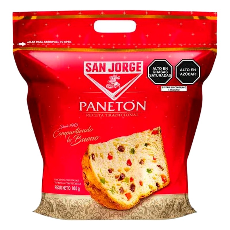 PANETON EN BOLSA SAN JORGE X 900GR