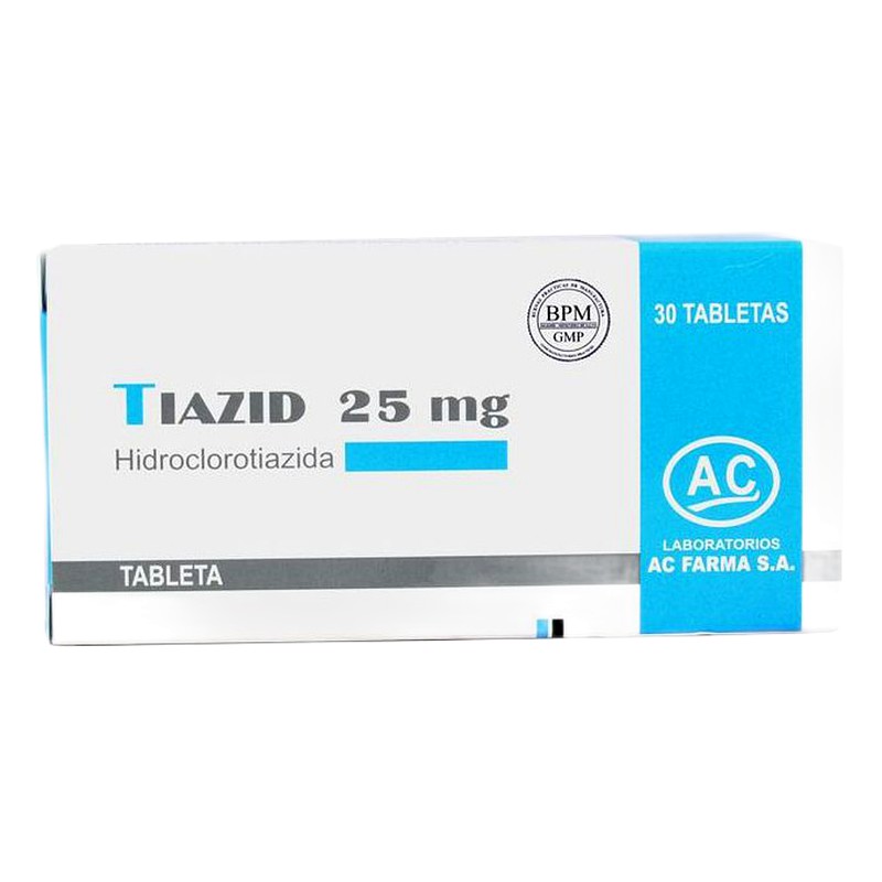 TIAZID 25MG TABLETA CAJA X 30