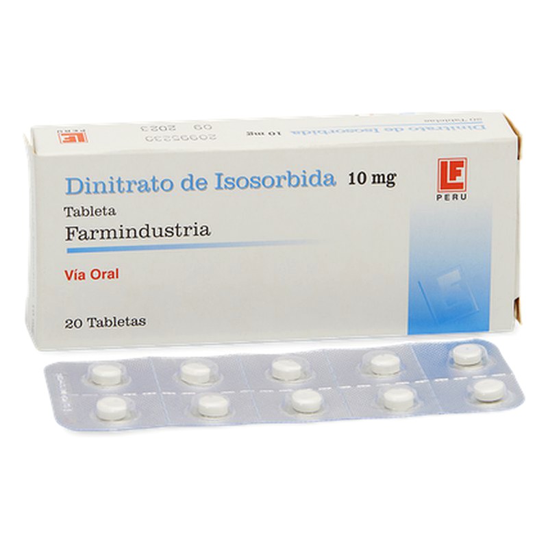 DINITRATO DE ISOSORBIDA 10mg TABLETA