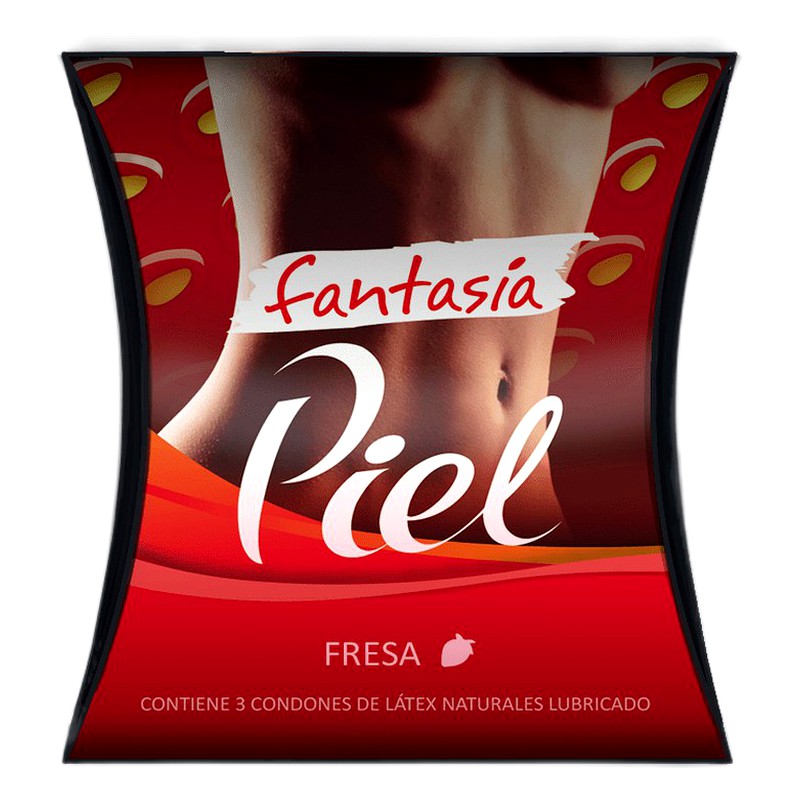 PIEL FANTASIA FRESA (Caja x3)