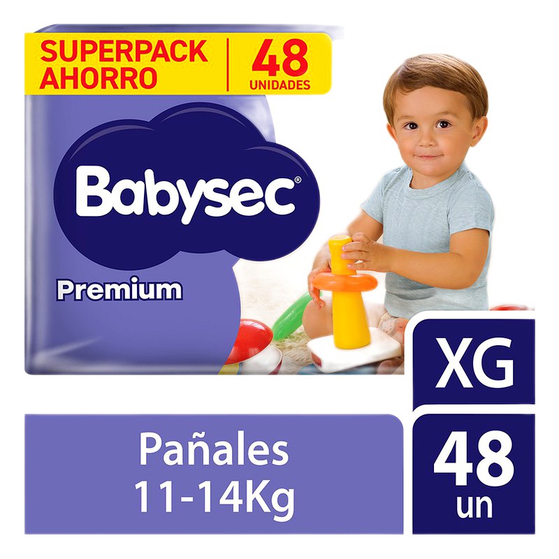 BABYSEC XG/48 S/PPCK PAÑALES