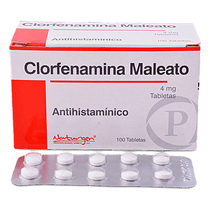 CLORFENAMINA MALEATO 4mg TABLETA