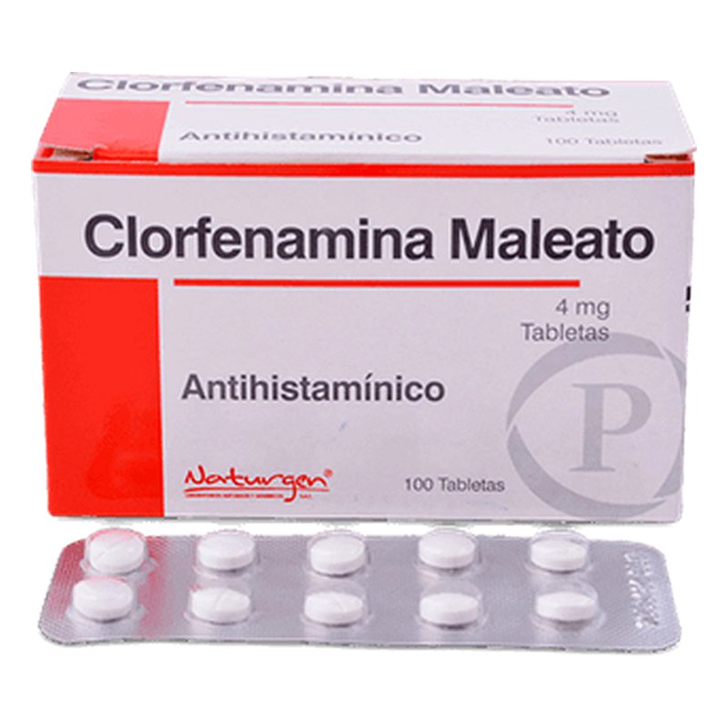 CLORFENAMINA MALEATO 4mg TABLETA