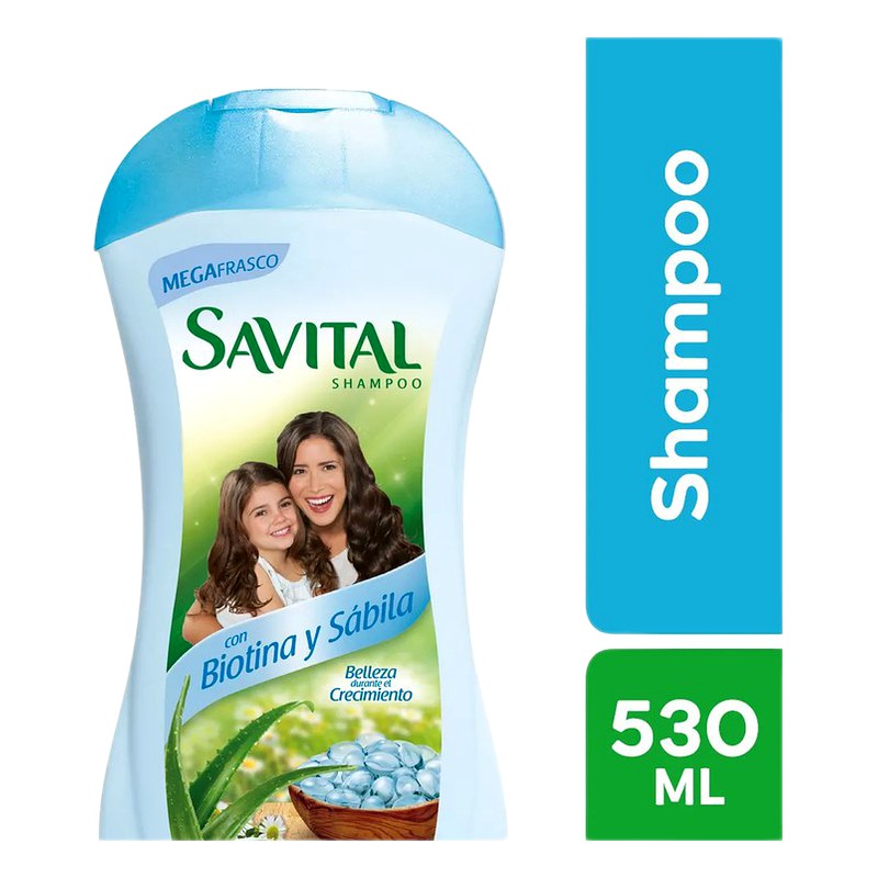 SAVITAL (Shampoo Biotina y Sábila) Frasco x530ml