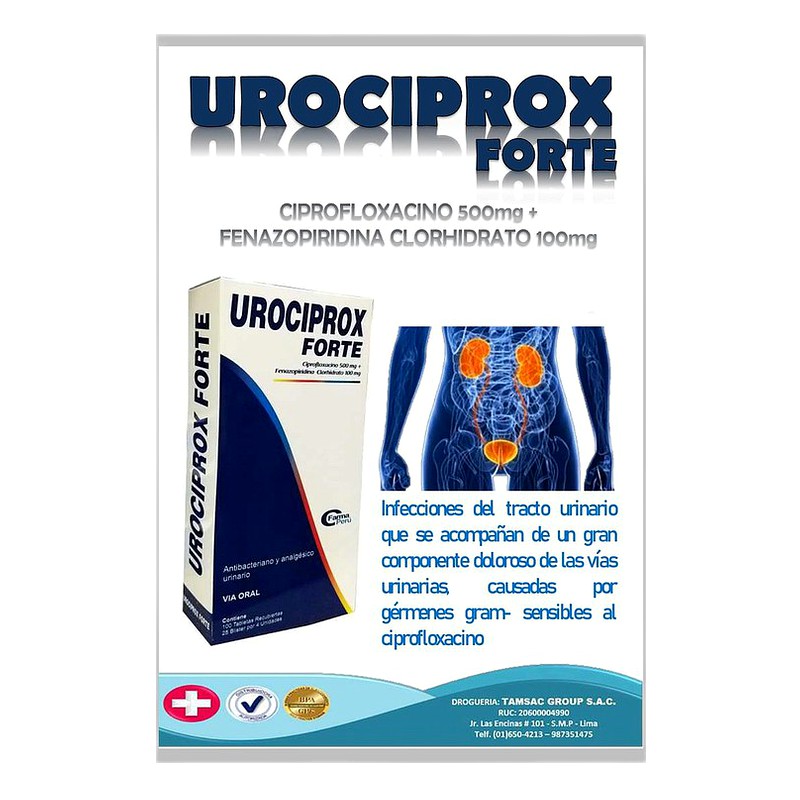 UROCIPROX FORTE TABLETA CAJA X 100