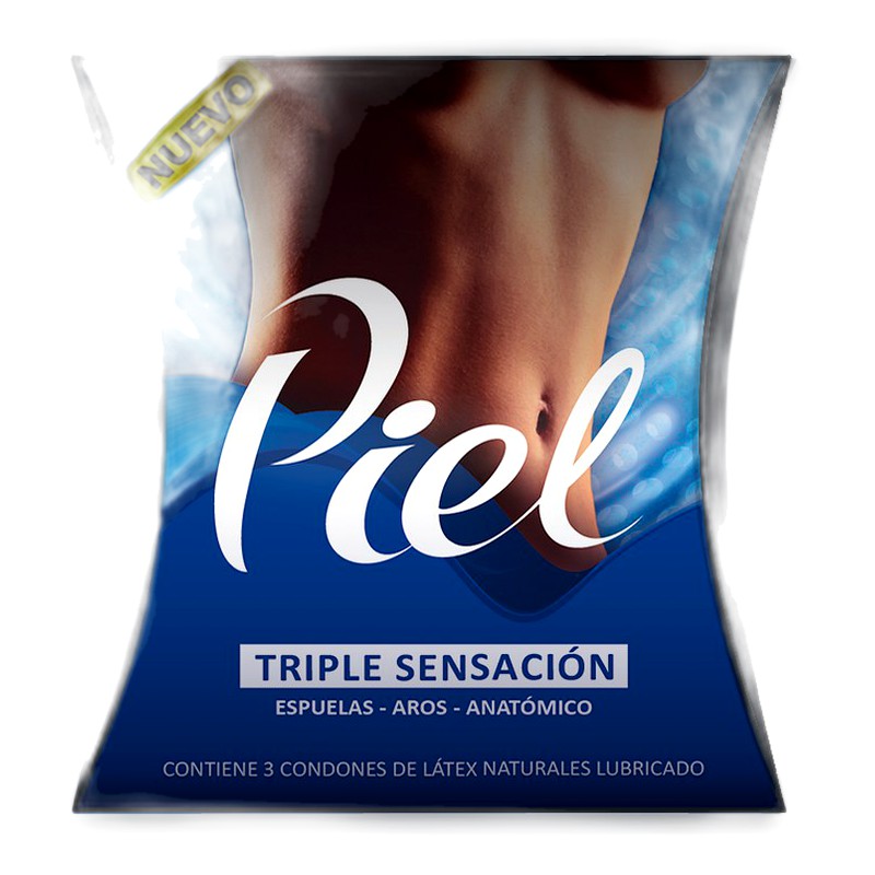 PIEL TRIPLE SENSACION (Caja x3)