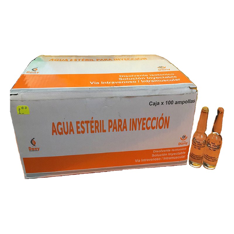 AGUA PARA INYECCION x5ML Solución Inyectable