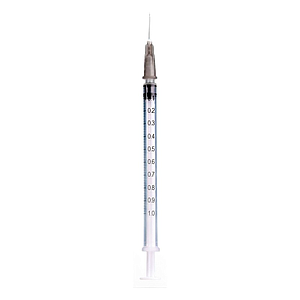 JERINGA DESCARTABLE (Insulina) 1ml/cc + Aguja 26G x ½"