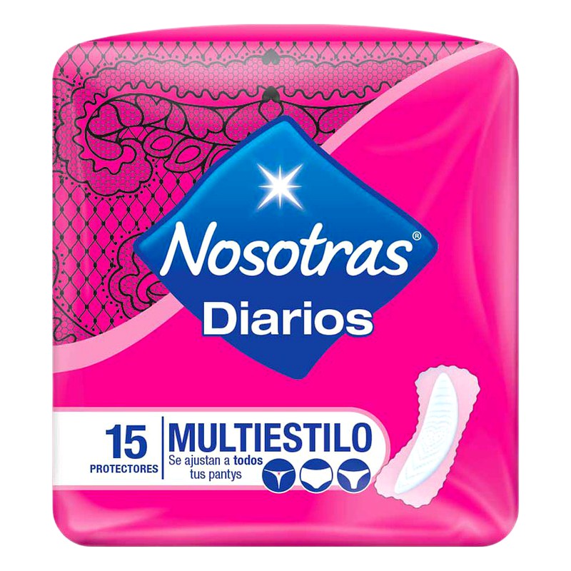 NOSOTRAS DIARIOS MULTIESTILOS x 15 UND.