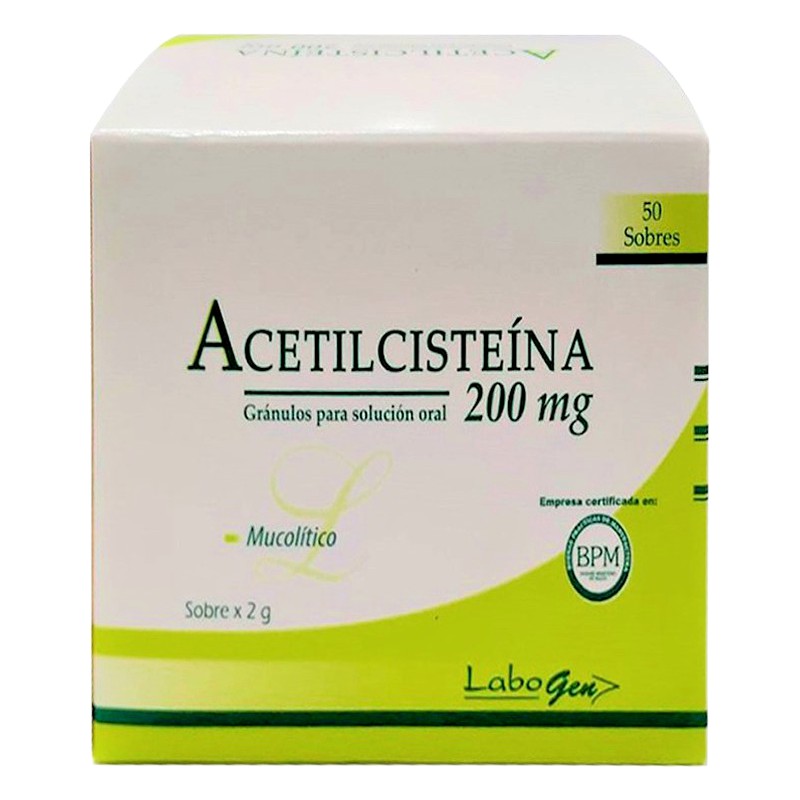 ACETILCISTEINA 200mg Sobre x2g