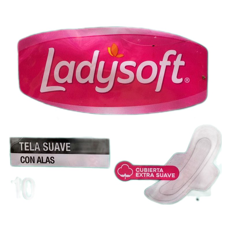 LADYSOFT BÁSICA (Tela Suave con Alas) x 10 Und.