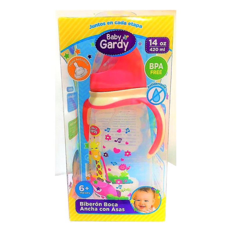 BIBERON BABY GARDY 14 OZ - Boca Ancha con Asas
