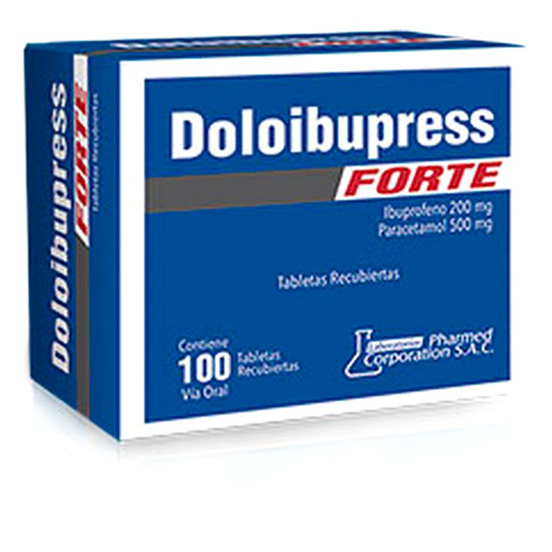 DOLOIBUPRESS FORTE 200mg+500mg TABLETA RECUBIERTA