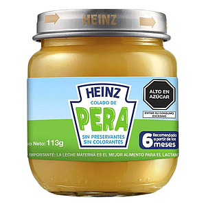 HEINZ COLADO PAPILLA SABOR PERA - Frasco x113g