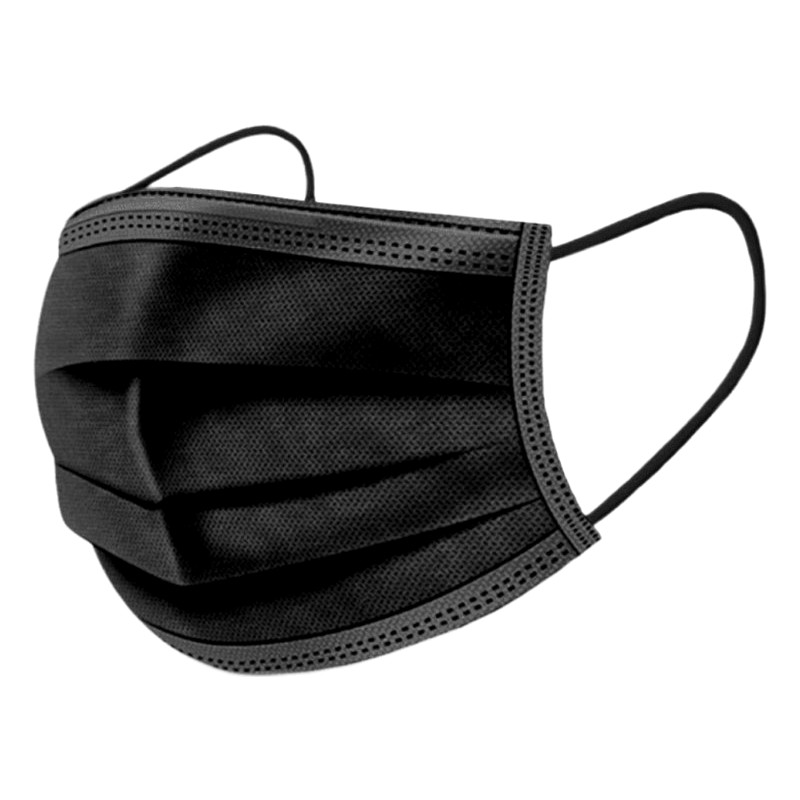 MASCARILLA QUIRURGICA 3 PLIEGUES (Descartable) Negra