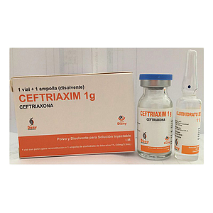 CEFTRIAXIM 1G CAJA X 1