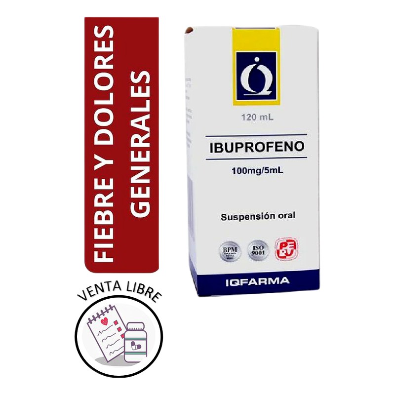 IBUPROFENO SUSPENCION X 100 MG/5MG x 60 ML