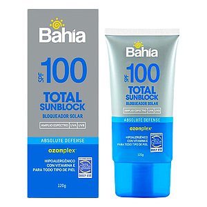 BLOQUEADOR BAHIA TOTAL SUNBLOCK SPF 100 - Frasco x120gr
