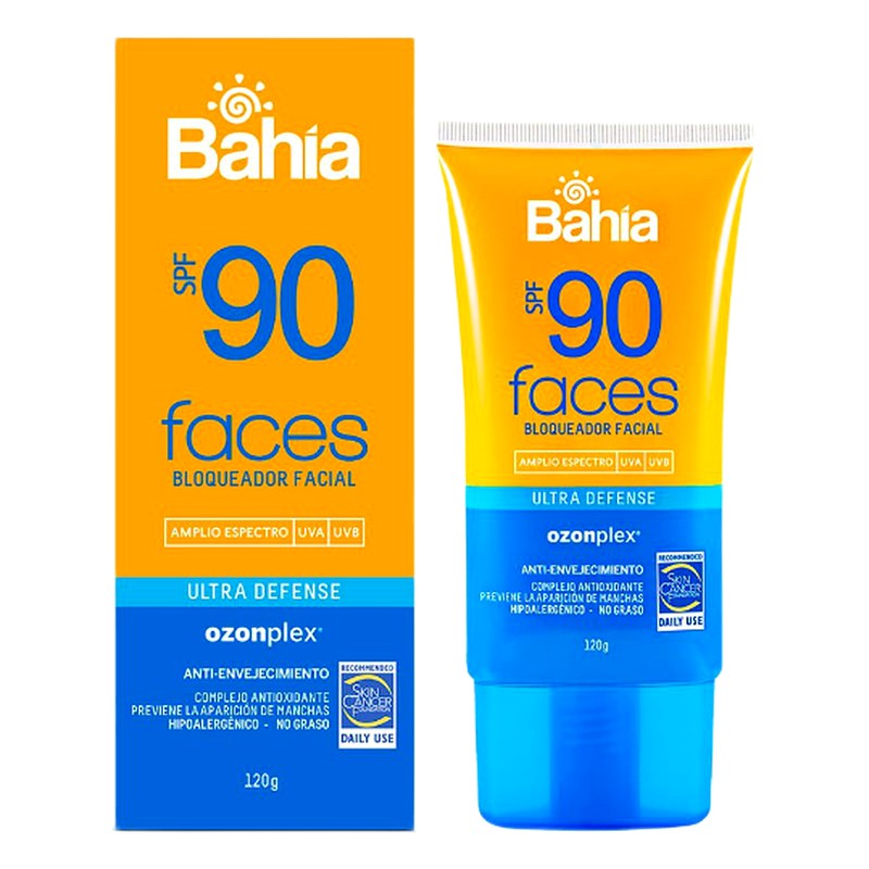 BLOQUEADOR BAHIA FACES SPF 90 - Frasco x120g
