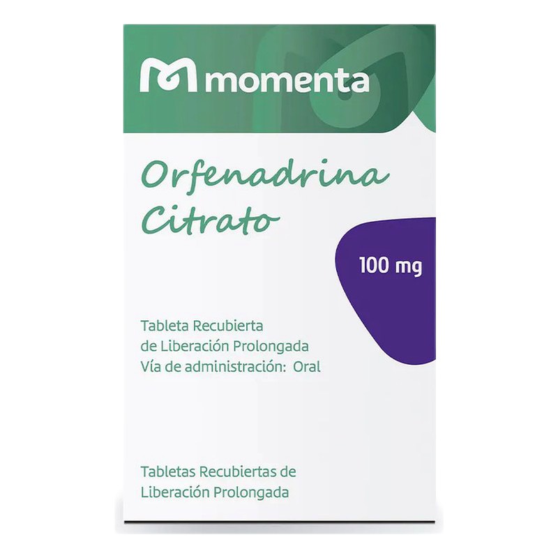 ORFENADRINA CITRATO 100mg TABLETA
