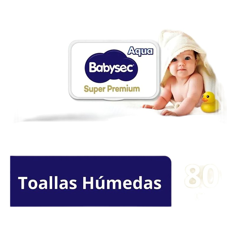 BABYSEC TOALLAS HUMEDAS SUPER PREMIUM (Bolsa 80 Und.)